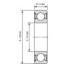 Підшипник кульковий 10x30x9мм радіальний 6200 RS(2RS) сталь/гума (10 шт.) [INRUP00PKR062002RS] CX