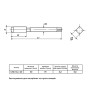 Метчик ручной DIN352 1/4" дюймовая UNC 20 ниток сталь HSS (3шт.) [INRMRMR200246014V0] Volkel