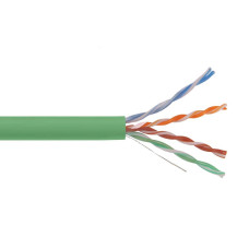Кабель связи витая пара u/utp, кат.5E 4x2х24 (0,51мм) awg solid, lszh, 305м, зеленый, [lc1-c5e04-122]