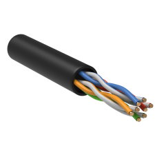 itk Кабель зв'язку вита пара u/utp, кат.5E 4х2х24 (0,51мм) awg solid, ldpe, 305м, чорний, іек [lc3-c5e04-139]