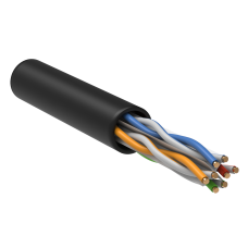 itk Кабель зв'язку вита пара u/utp, кат.6 4x2х23 (0,57мм) awg solid, ldpe, 305м, чорный, іек [lc3-c604-139]