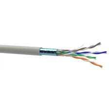 Кабель витая пара F/UTP AWG (К)cat.5E 4х2х0.51 кв.мм серый ЗЗЦС [122728-1C] внутренний компьютерный