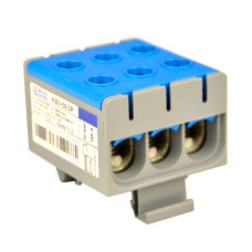 2,5-50мм.кв 160А 3⇒3 Клемма вводная силовая 800V AC синяя [A0130010184] KBV АСКО