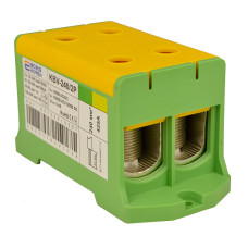 35-240мм.кв 425А 2⇒2 Клемма вводная силовая 800V AC желто-зеленая [A0130010207] KBV АСКО