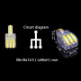 0,08-4мм.кв 32А 1⇒3 проходная наборная клемма 39х18х14,5мм [F13TY] TACTIX желтый рычаг