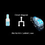 0,08-4мм.кв 32А 1⇒2 проходная наборная клемма 39х13х14,5мм [F12TB] TACTIX синий рычаг