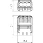 0,2-2,5мм,кв 24А 3⇒3 проходная одинарная клемма 16,1х21х11,7мм [2054454] OBO bettermann