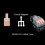 0,08-4мм.кв 32А 1⇒3 проходная наборная клемма 39х18х14,5мм [F13T] TACTIX оранжевый рычаг