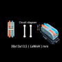 0,08-4мм.кв 32А 2х1⇒2х1 проходная одинарная клемма 30х13х13,5мм [CT2-2M] TACTIX цветные рычаги
