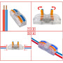 Набір клем 0,08-4мм.кв 32А 3х1⇒3х1 прохідна одинарна 39х18х14,5мм з фіксатором 12+5шт [CT423T-17box] TACTIX