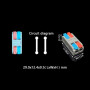 0,5-4мм.кв 32А 2х1⇒2х1 проходная одинарная клемма 29х12,4х9,5мм [CT2] TACTIX цветные рычаги