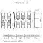 0,2-4мм.кв 32А 8x1⇒8x1 проходная одинарная клемма 35,8x10x92,2мм [A0130010209] DF-3012-8 АСКО оранжевый рычаг крепление 3,3мм