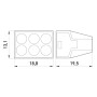1-2,5мм.кв 24А 1⇒5 соединительная одинарная клемма 18,8х19,5х13,1мм [p0670003] e.lc.pro.ac.6 E.NEXT черная вставка