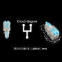 Набор клемм 0,08-4мм.кв 32А 1⇒2 проходная наборная 29,7х12,8х13мм (30шт) [DF-12TB-30box] TACTIX синий рычаг