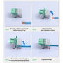 0,2-4мм.кв 32А 1⇒4 соединительная одинарная клемма 21х31,5х10мм [CT265] TACTIX зеленый рычаг