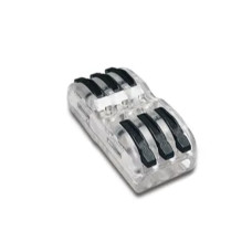 0,08-4мм.кв 32А 3х1⇒3х1 проходная одинарная клемма 39х18х14,5мм [CT423TD] TACTIX черный рычаг