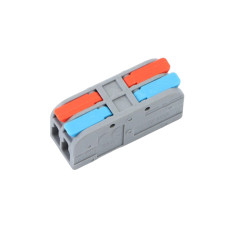 0,2-4мм.кв 32А 2х1⇒2х1 проходная одинарная клемма 33,1х12х15мм [2608-2Pc] TACTIX цветные рычаги