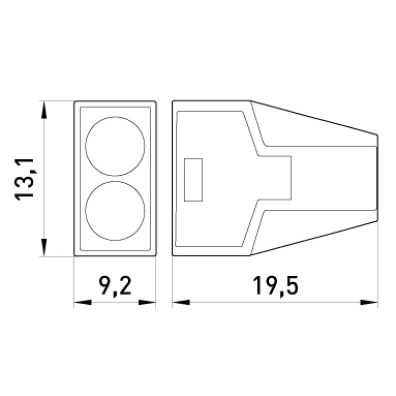 1-2,5мм.кв 24А 1⇒1 соединительная одинарная клемма 9,2х19,5х13,1мм [p0670001] e.lc.pro.ac.2 E.NEXT черная вставка