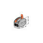 0,08-4мм.кв 32А 1⇒1 соединительная одинарная клемма 20,5х12,4х14,5мм [222-412] WAGO оранжевый рычаг