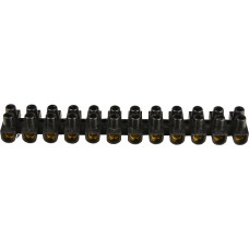 12P 30А 16мм.кв Клеммная колодка тип W(U) черная [U0130040038] ЕМ АСКО