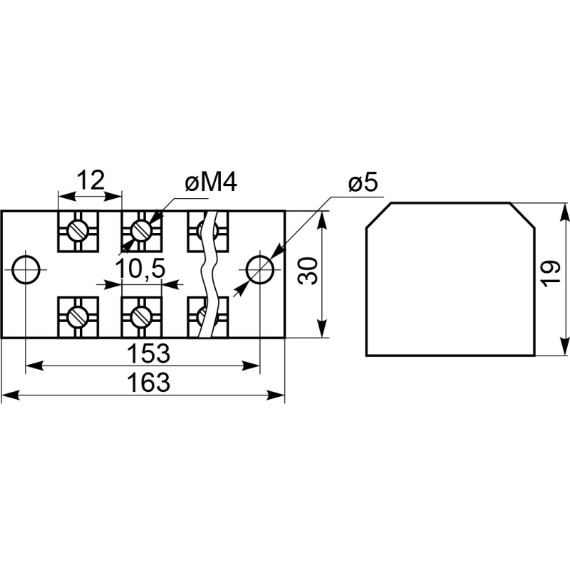 12P 35A 600V Клеммная колодка в корпусе [A0130050016] TB3512 АСКО
