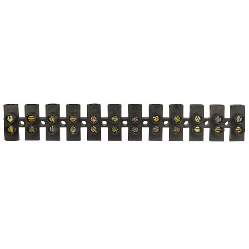 12P 10A 1-10мм.кв Клеммная колодка черная [A0130040023] тип W (U) АСКО