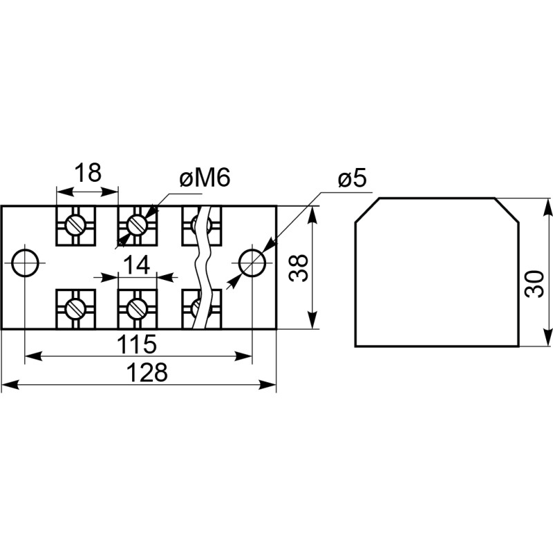 6P 60A 600V Клеммная колодка в корпусе [A0130050024] TB6006 АСКО