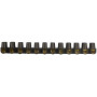 12P 10A 1-10мм.кв Клеммная колодка черная [A0130040023] тип W (U) АСКО