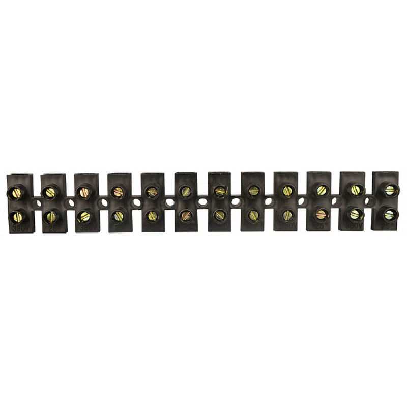 12P 60A 1-25мм.кв Клеммная колодка черная [A0130040025] тип W (U) АСКО