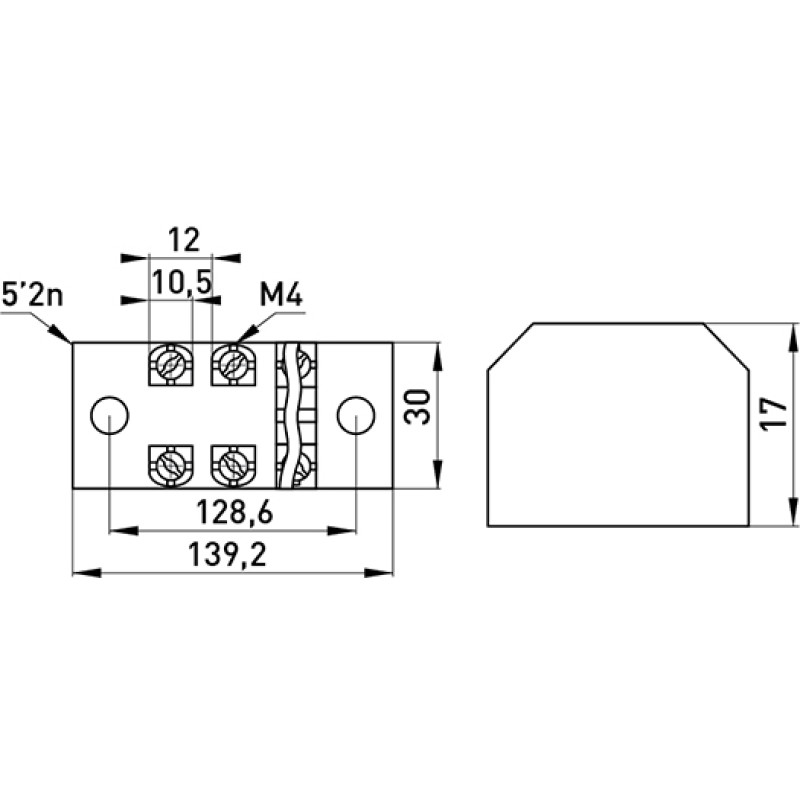 10P 25A 600V Клемна колодка в корпусі [p056009] e.tc.protect.25.10 E.NEXT