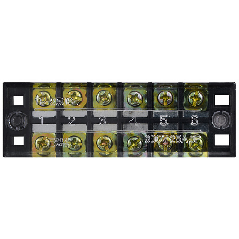 6P 25A 600V Клеммная колодка в корпусе [A0130050010] TB2506 АСКО