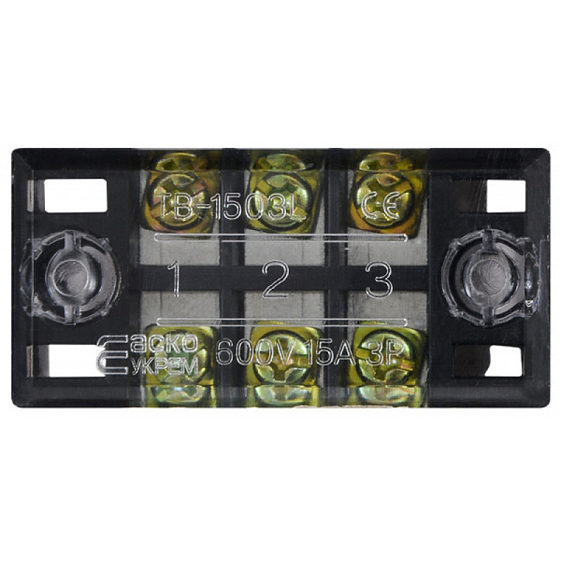 3P 15A 600V Клемна колодка в корпусі [A0130050001] TB1503 АСКО