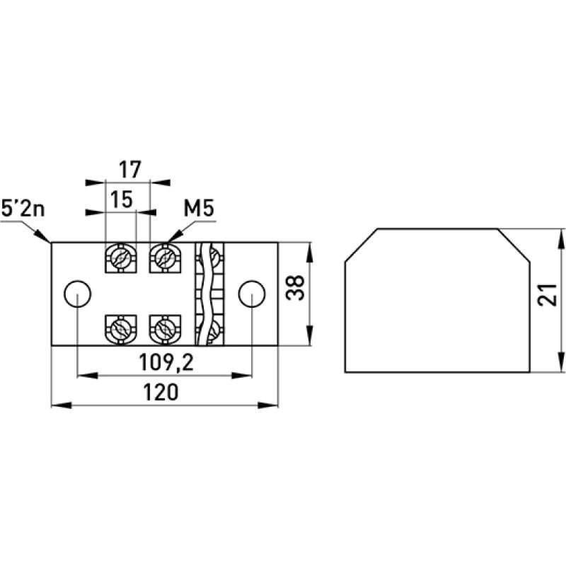 6P 45A 600V Клемна колодка в корпусі [p056017] e.tc.protect.45.6 E.NEXT
