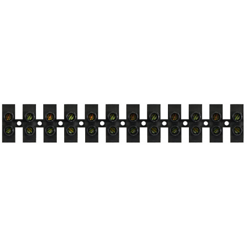 12P 6A 6мм.кв Клемна колодка тип Н чорна [A0130040016] АСКО