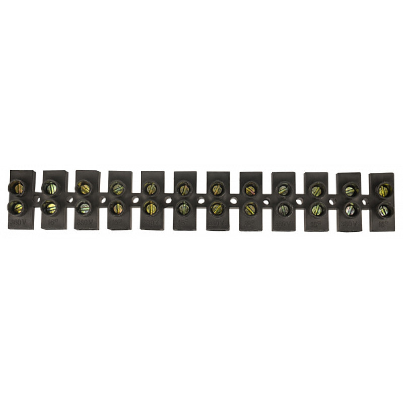 12P 30A 16мм.кв Клемна колодка тип W(U) чорна [A0130040024] АСКО