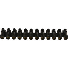 12P 15А 12мм.кв Клеммная колодка тип W(U) черная [U0130040037] ЕМ АСКО