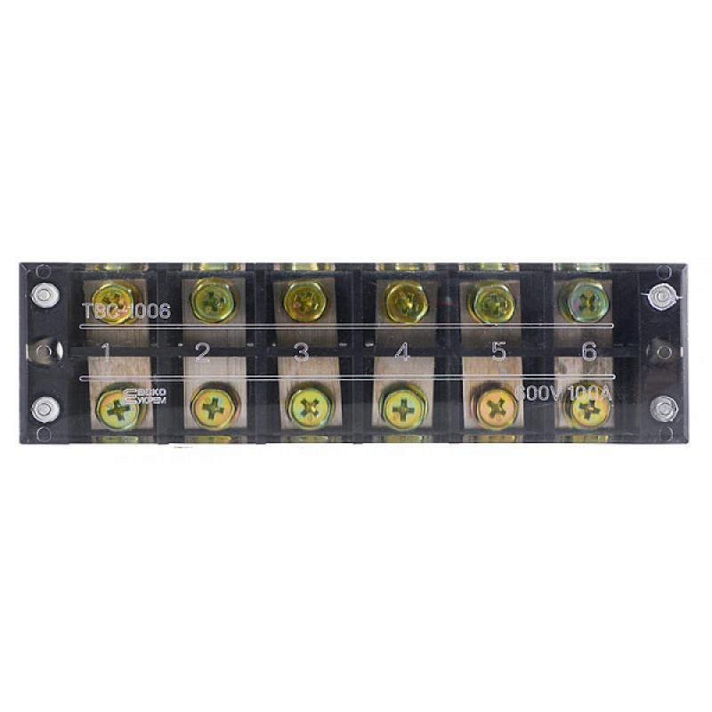 6P 100A 600V Клеммная колодка в корпусе [A0130050027] TB1006 АСКО