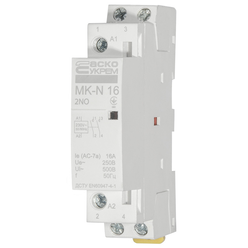 Контактор модульний 2P 16A 2NO 220V [A0040030023] MK-N АСКО