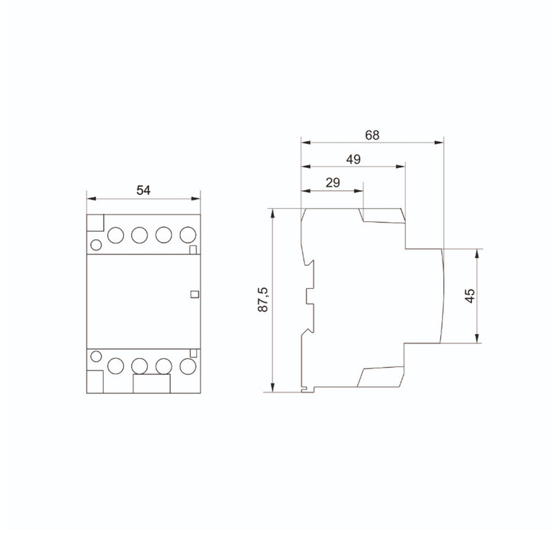 Контактор модульний 4P 63A 4NO 400V AC/DC [MKK21-63-40-U] КМ63-40М УЕК