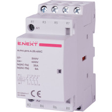 Контактор модульный 4P 25А 4NC 220V [p005224] E.NEXT e.mc.pro.4.25.4NC