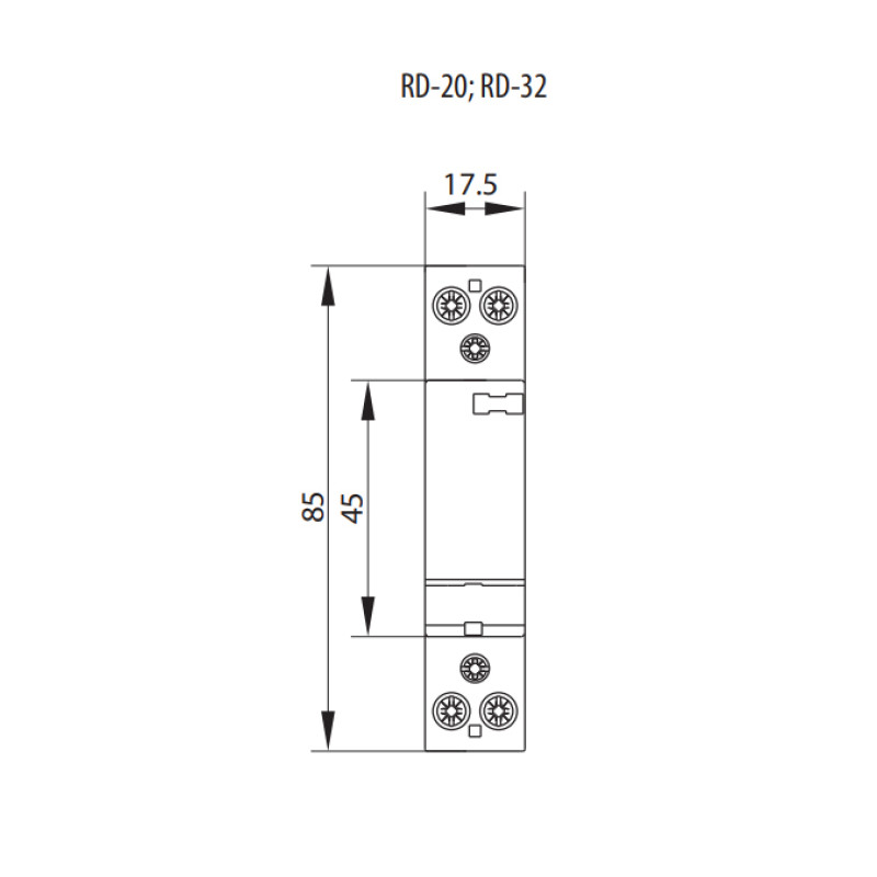Контактор модульний 2P 20A 1NO+1NC 230V [2464006] RD 20-11 ETI