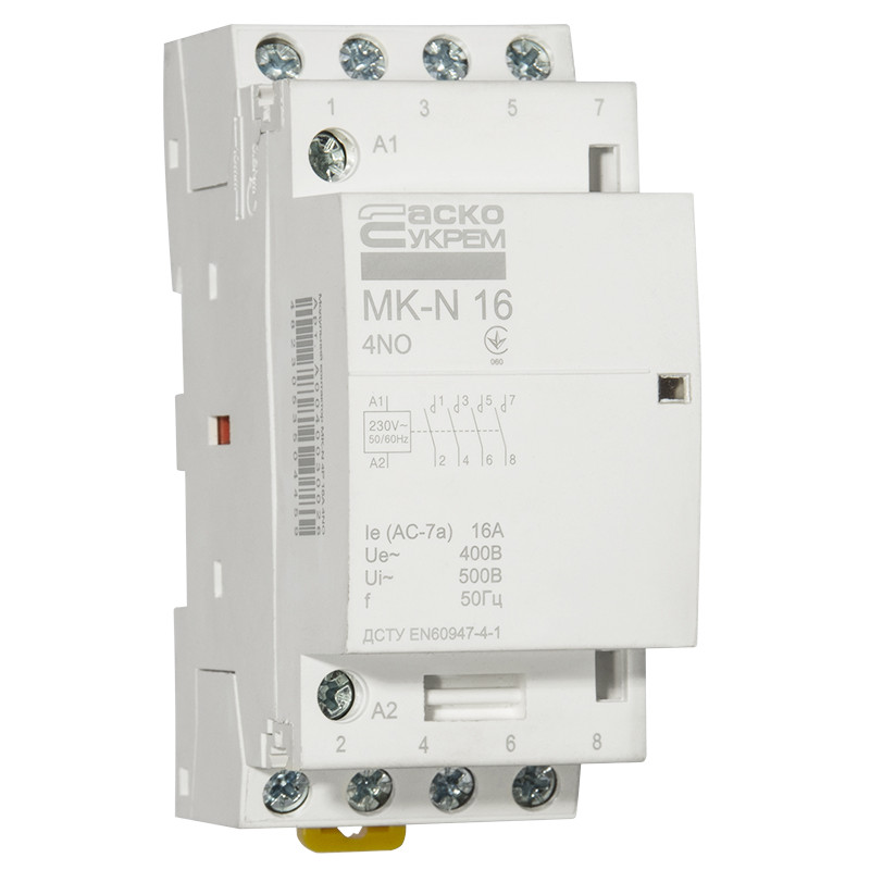 Контактор модульний 4P 16A 4NO 220V [A0040030026] MK-N АСКО