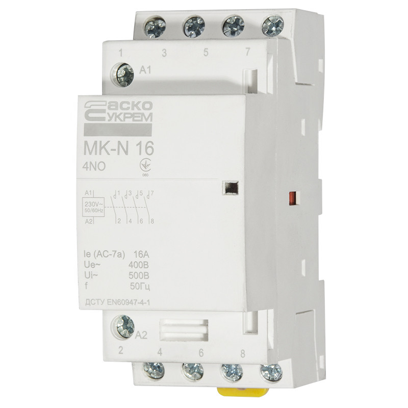 Контактор модульний 4P 16A 4NO 220V [A0040030026] MK-N АСКО