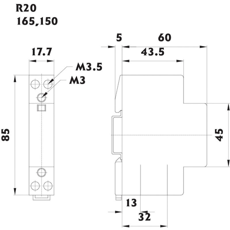 Контактор модульний 2P 25А 1NO+1NC AC [2463503] R 25-11 ETI
