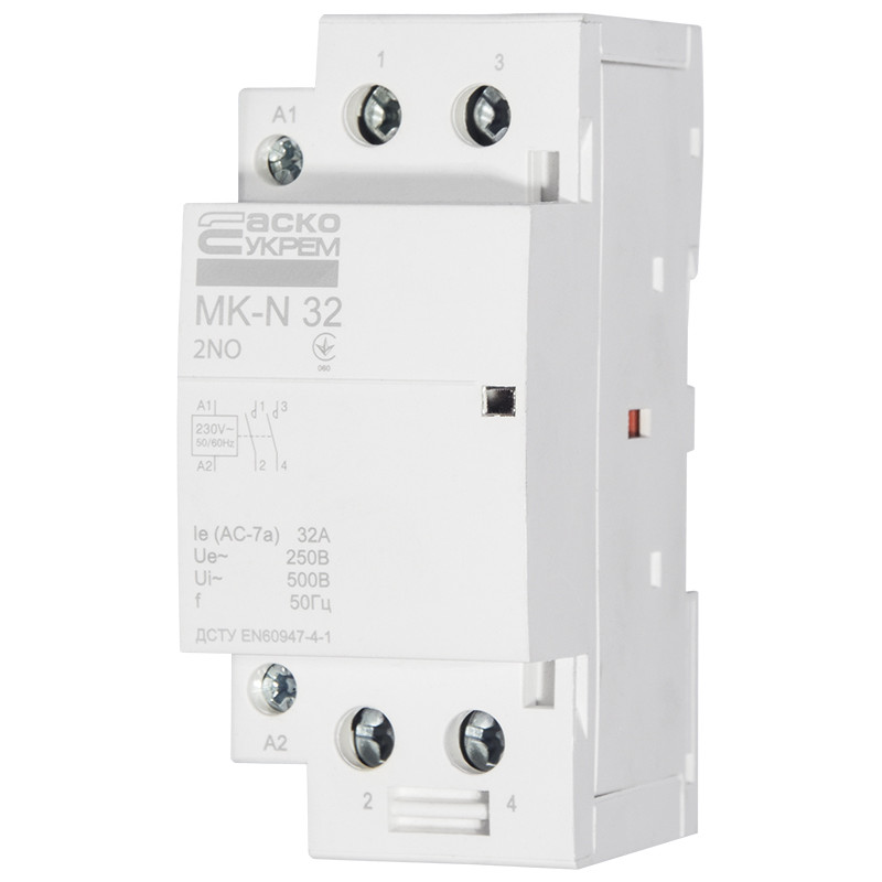 Контактор модульний 2P 32A 2NO 220V [A0040030031] MK-N АСКО