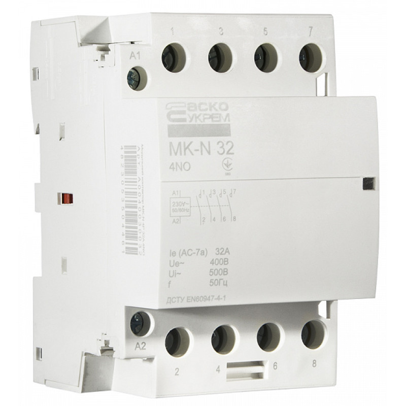 Контактор модульний 4P 32A 4NO 220V [A0040030032] MK-N АСКО