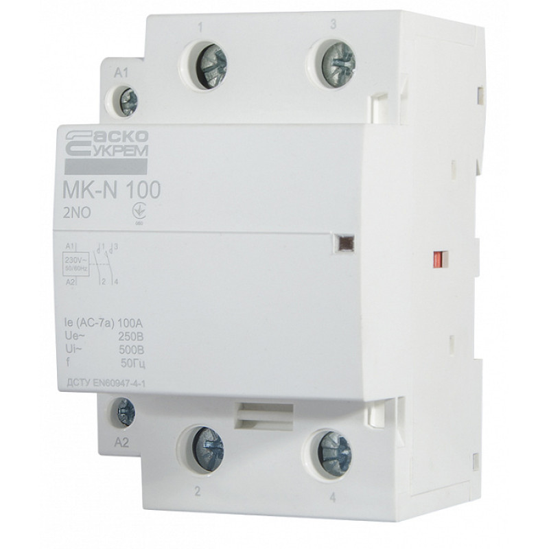 Контактор модульный 2P 100A 2NO 220V [A0040030038] MK-N АСКО