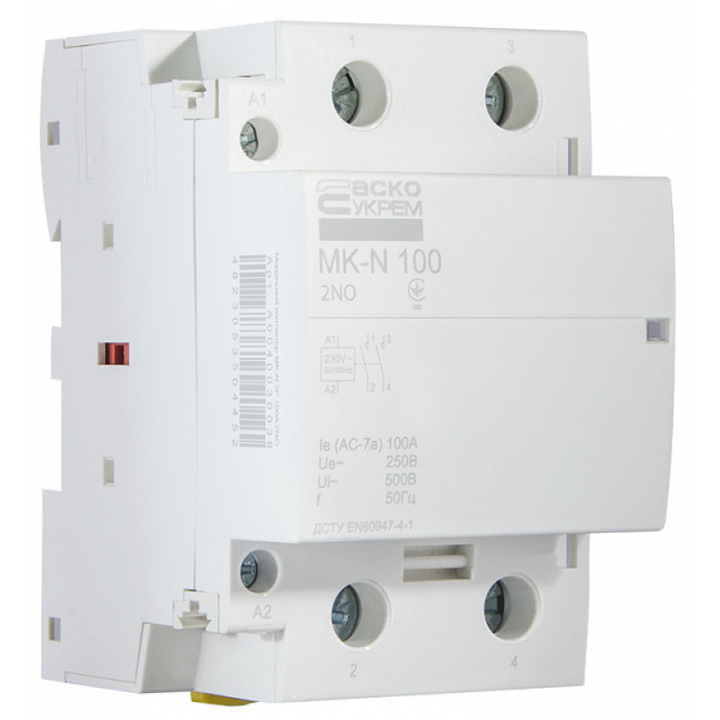 Контактор модульный 2P 100A 2NO 220V [A0040030038] MK-N АСКО