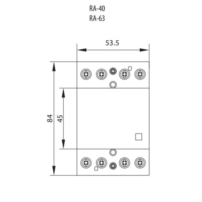 Контактор модульний 4P 63A 4NO 230V [2464096] RA 63-40 ETI