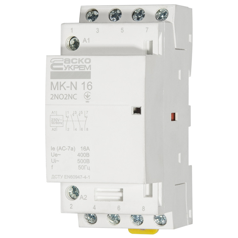 Контактор модульний 4P 16A 2NO+2NC 220V [A0040030028] MK-N АСКО